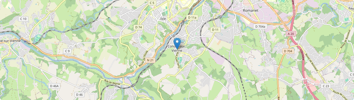 Condat-sur-Vienne - Carte