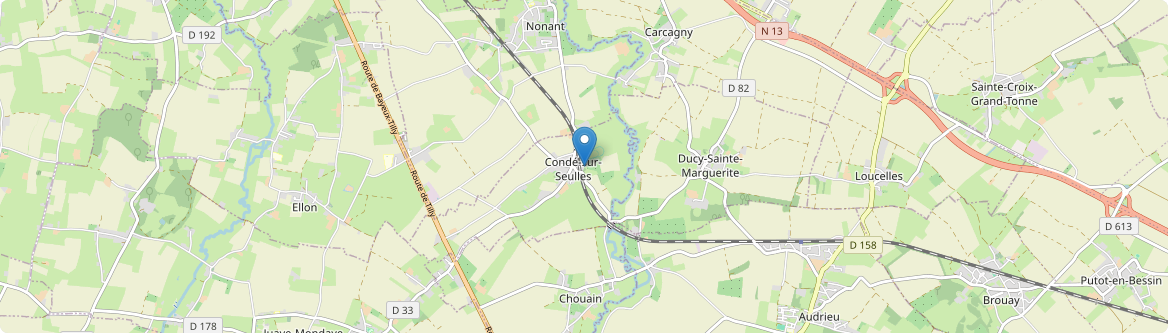 Condé-sur-Seulles - Carte