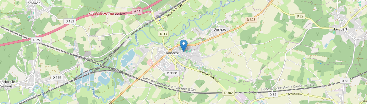 Connerré - Carte