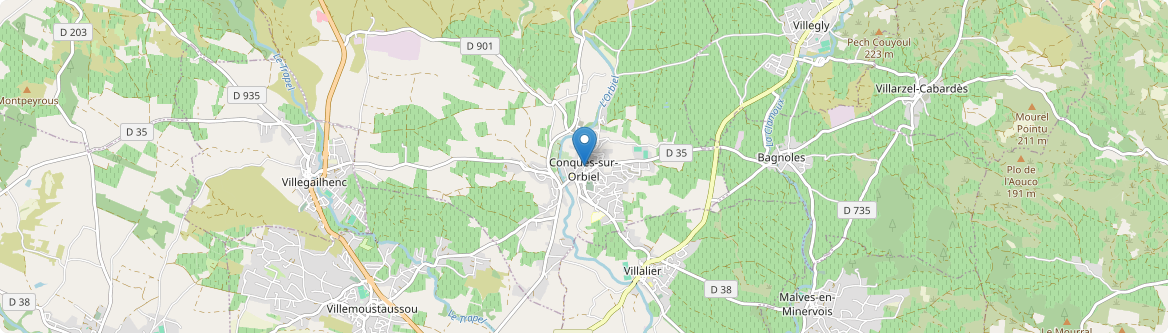 Conques-sur-Orbiel - Carte