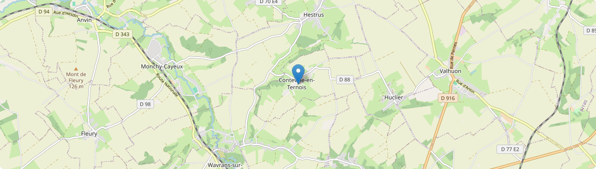 Conteville-en-Ternois - Carte