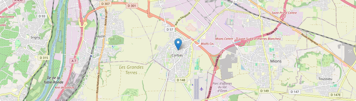 Corbas - Carte