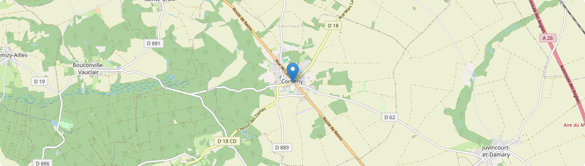 Corbeny - Carte