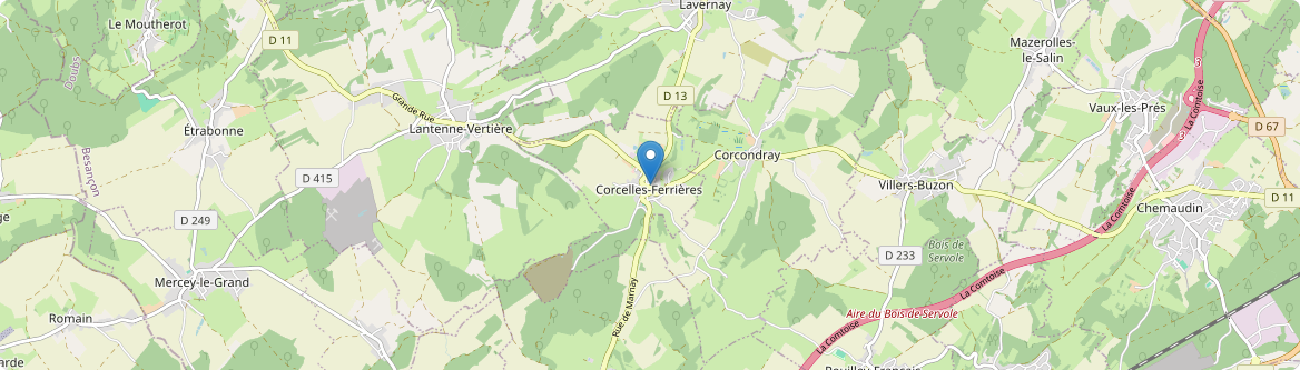 Corcelles-Ferrières - Carte