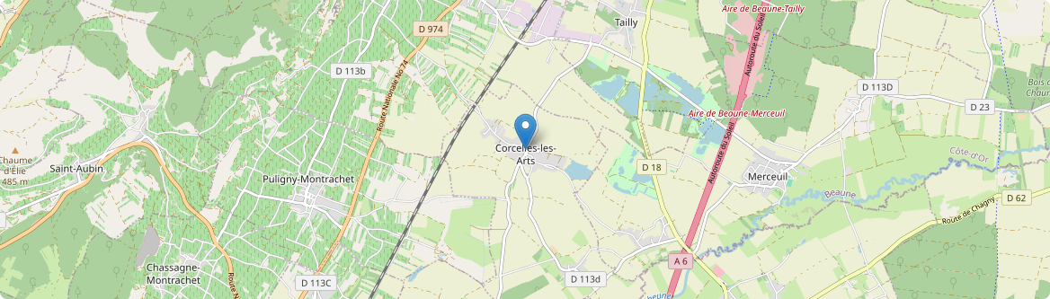 Corcelles-les-Arts - Carte