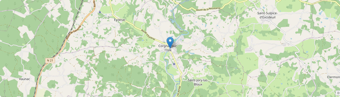 Corgnac-sur-l'Isle - Carte