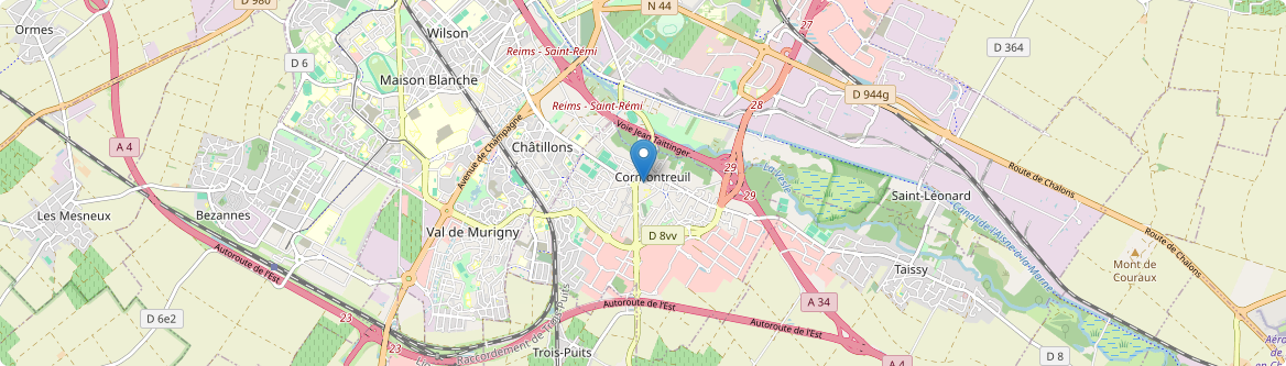 Cormontreuil - Carte