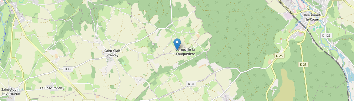 Corneville-la-Fouquetière - Carte