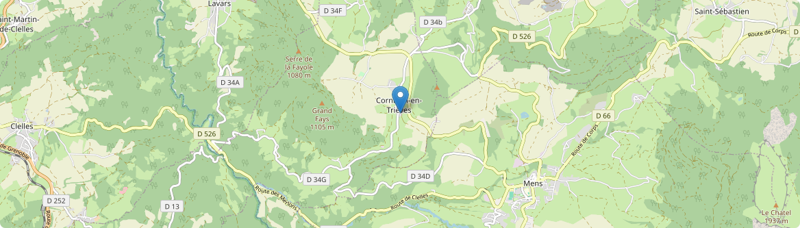 Cornillon-en-Trièves - Carte