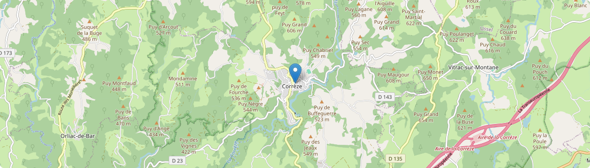 Corrèze - Carte