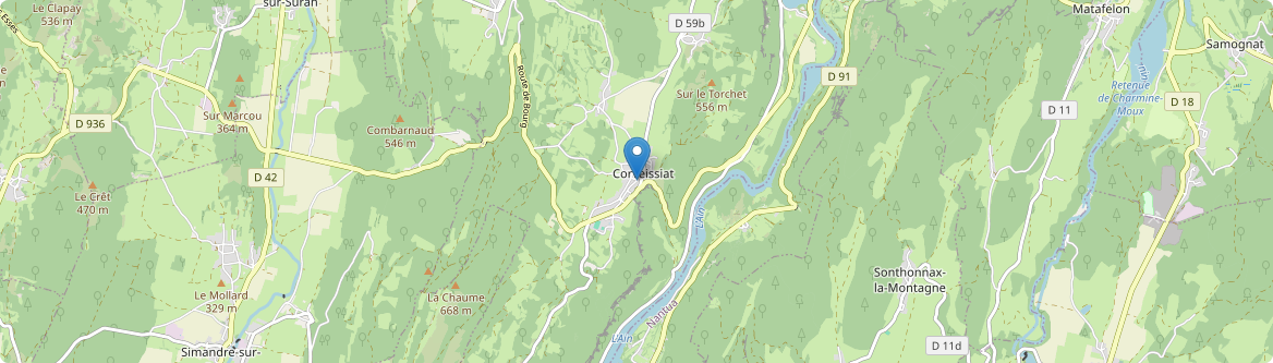 Corveissiat - Carte