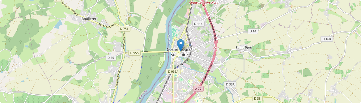 Cosne-Cours-sur-Loire - Carte