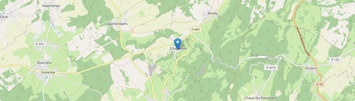 Côtebrune - Carte