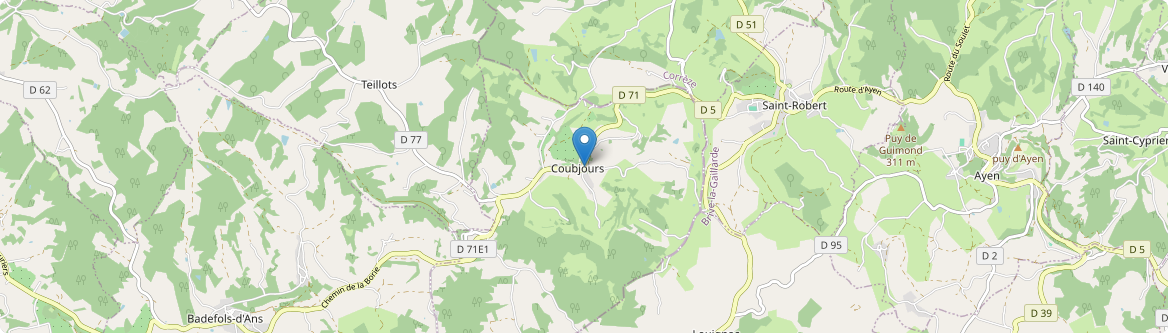 Coubjours - Carte