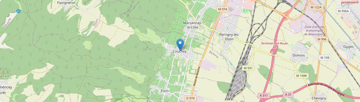 Couchey - Carte