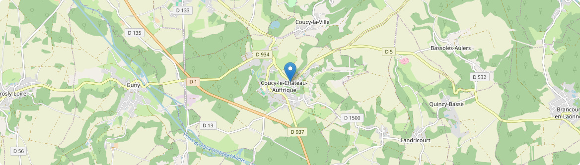 Coucy-le-Château-Auffrique - Carte