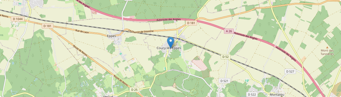 Coucy-lès-Eppes - Carte