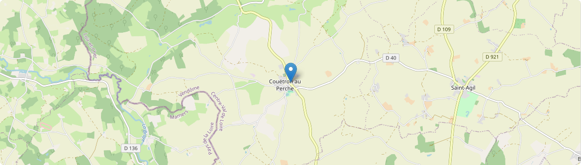 Couëtron-au-Perche - Carte