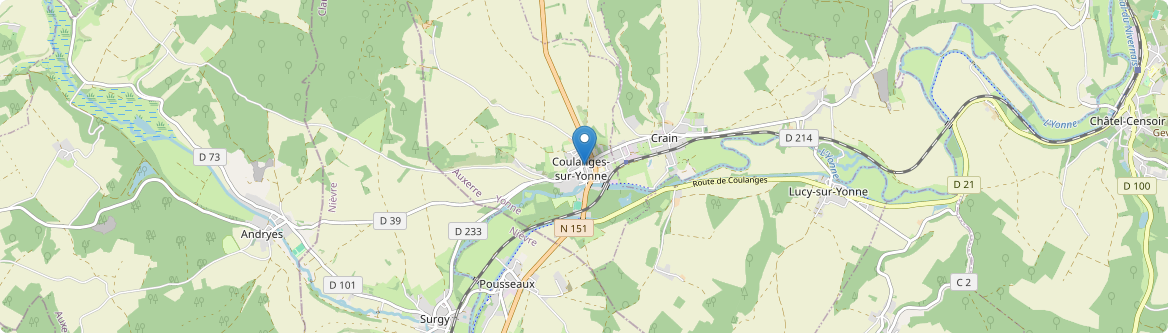 Coulanges-sur-Yonne - Carte