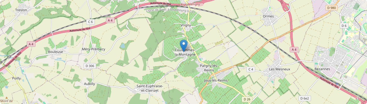 Coulommes-la-Montagne - Carte