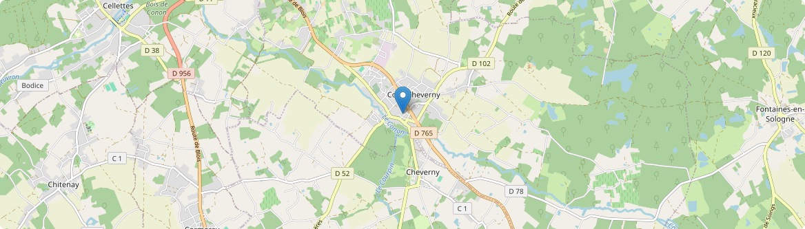 Cour-Cheverny - Carte