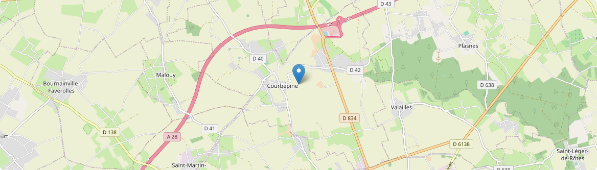 Courbépine - Carte
