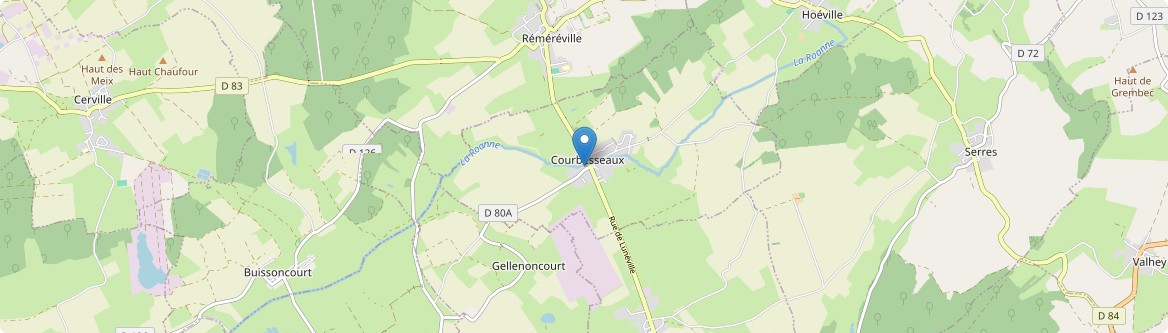Courbesseaux - Carte