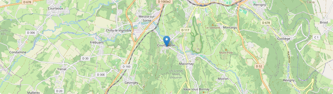 Courbouzon - Carte