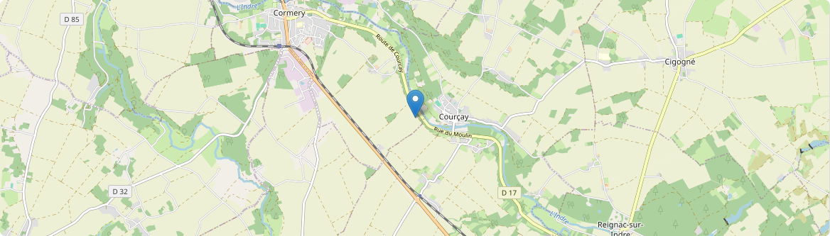 Courçay - Carte