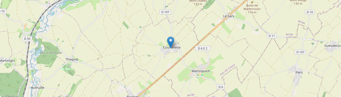 Courcelette - Carte