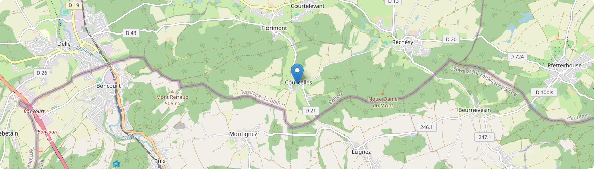 Courcelles - Carte