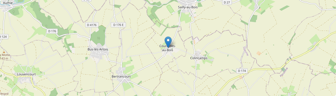 Courcelles-au-Bois - Carte