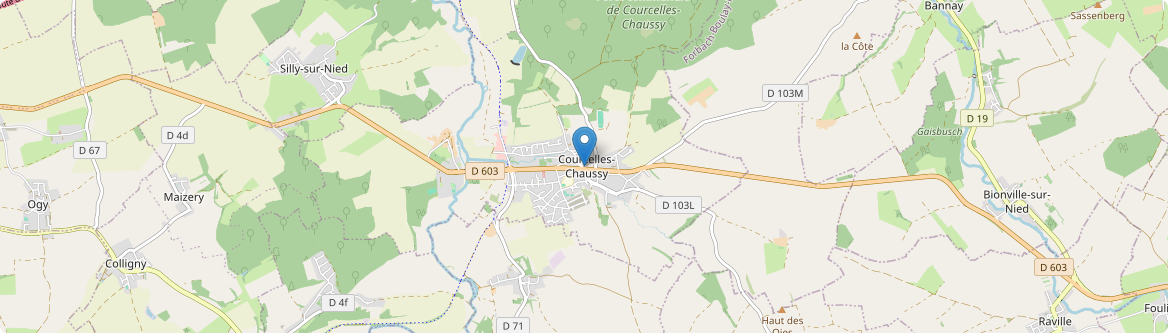 Courcelles-Chaussy - Carte