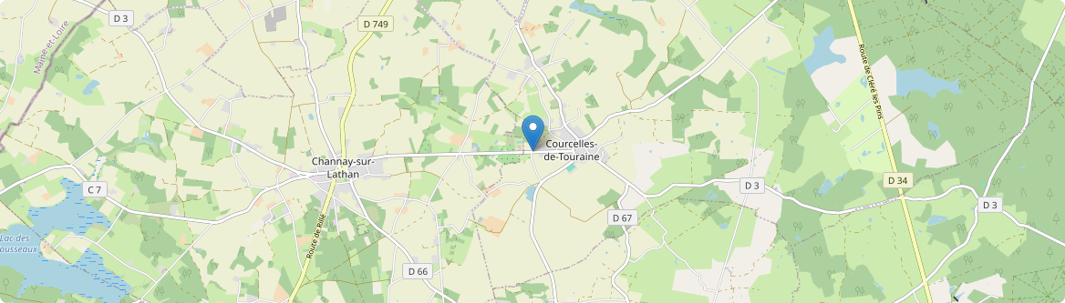 Courcelles-de-Touraine - Carte