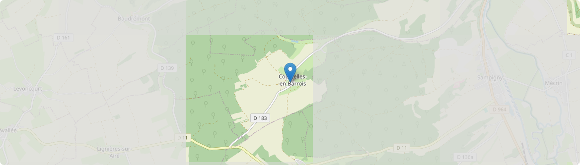 Courcelles-en-Barrois - Carte