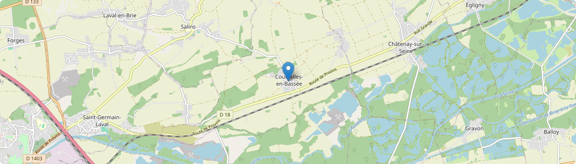 Courcelles-en-Bassée - Carte