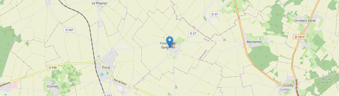 Courcelles-Epayelles - Carte