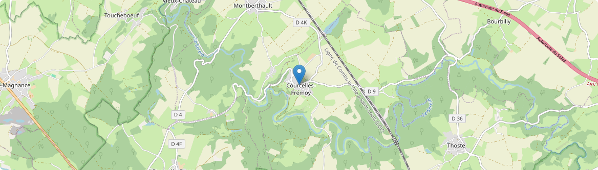Courcelles-Frémoy - Carte