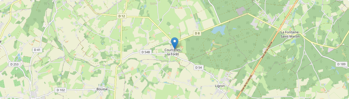 Courcelles-la-Forêt - Carte