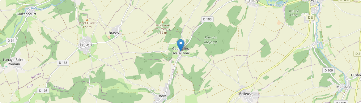 Courcelles-sous-Thoix - Carte