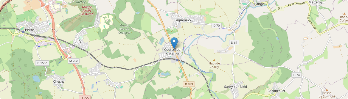Courcelles-sur-Nied - Carte