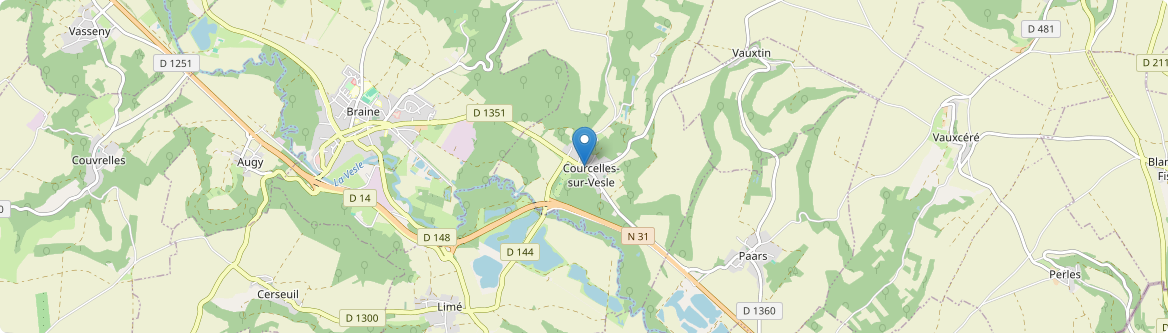 Courcelles-sur-Vesle - Carte