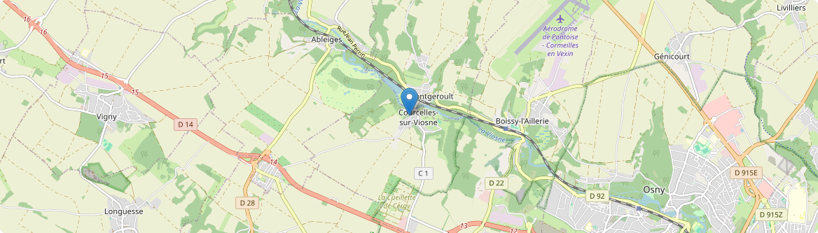 Courcelles-sur-Viosne - Carte