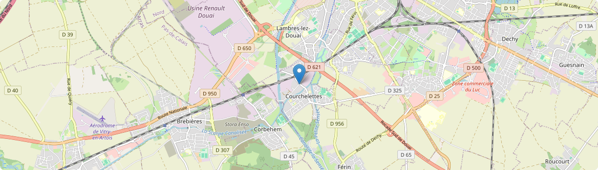 Courchelettes - Carte