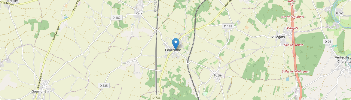 Courcôme - Carte