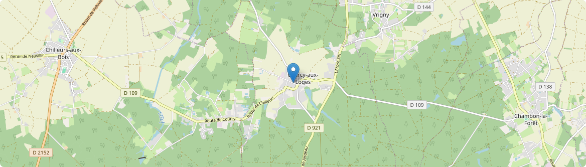 Courcy-aux-Loges - Carte