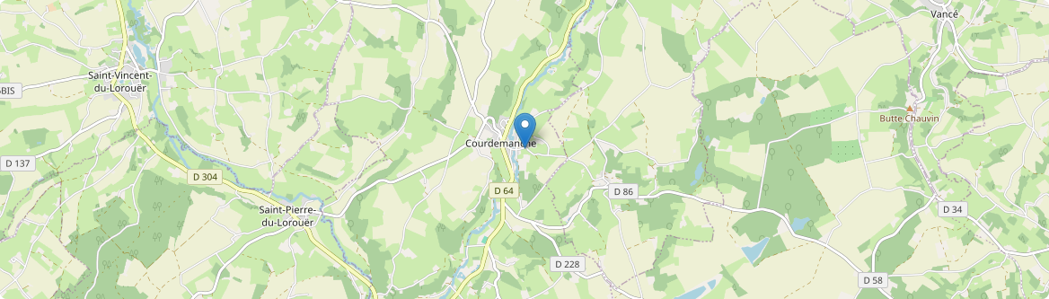 Courdemanche - Carte