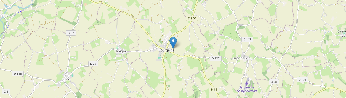 Courgains - Carte