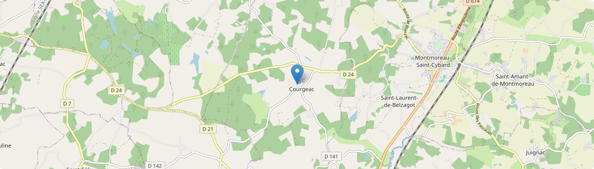 Courgeac - Carte