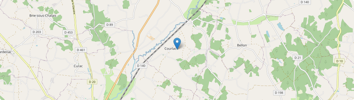 Courlac - Carte